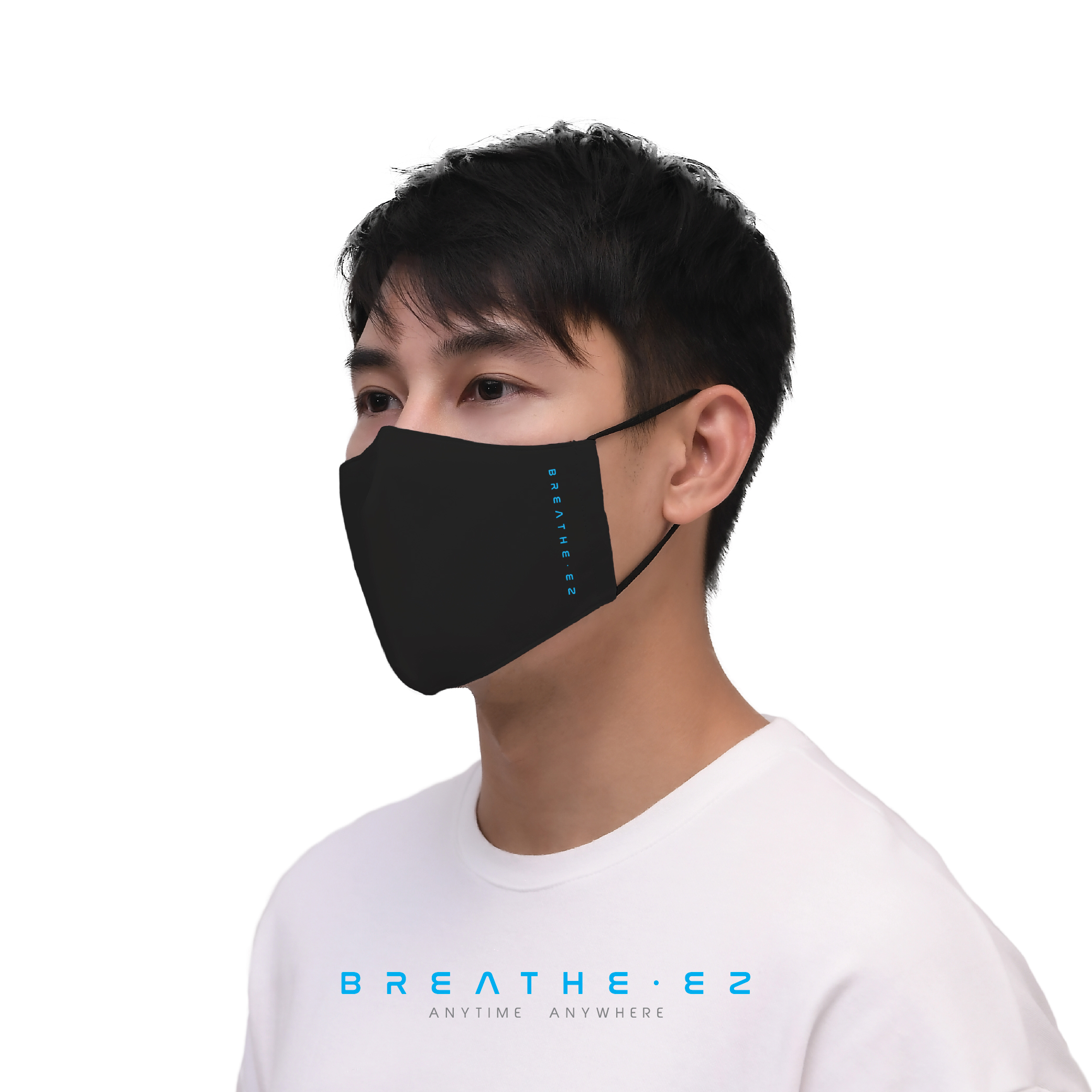 BREATHE EZ หน้ากาก BREATHE EZ รุ่นสายคล้องหู สีดำ ไซส์ L